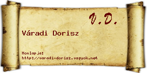 Váradi Dorisz névjegykártya